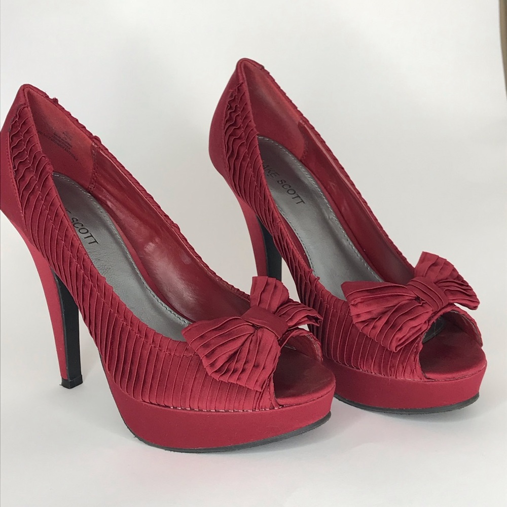 Red Peep Toe Heels